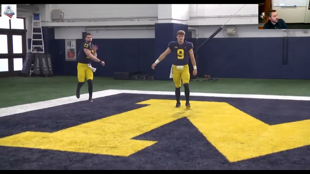 Michigan QB coach Kirk Campbell - Angle Throws Drill