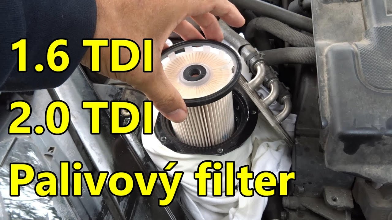 Výmena palivového filtra 1.6TDI 2.0TDI Škoda Octavia 3, VW Golf 7 atd.
