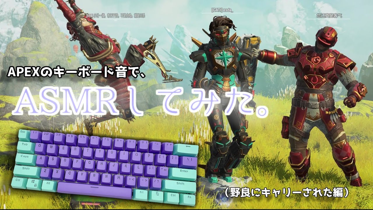 【ASMR】APEXのキーボード音でASMRしてみた。Part4。【声なし】APEX Legends ASMR keyboard no talking.