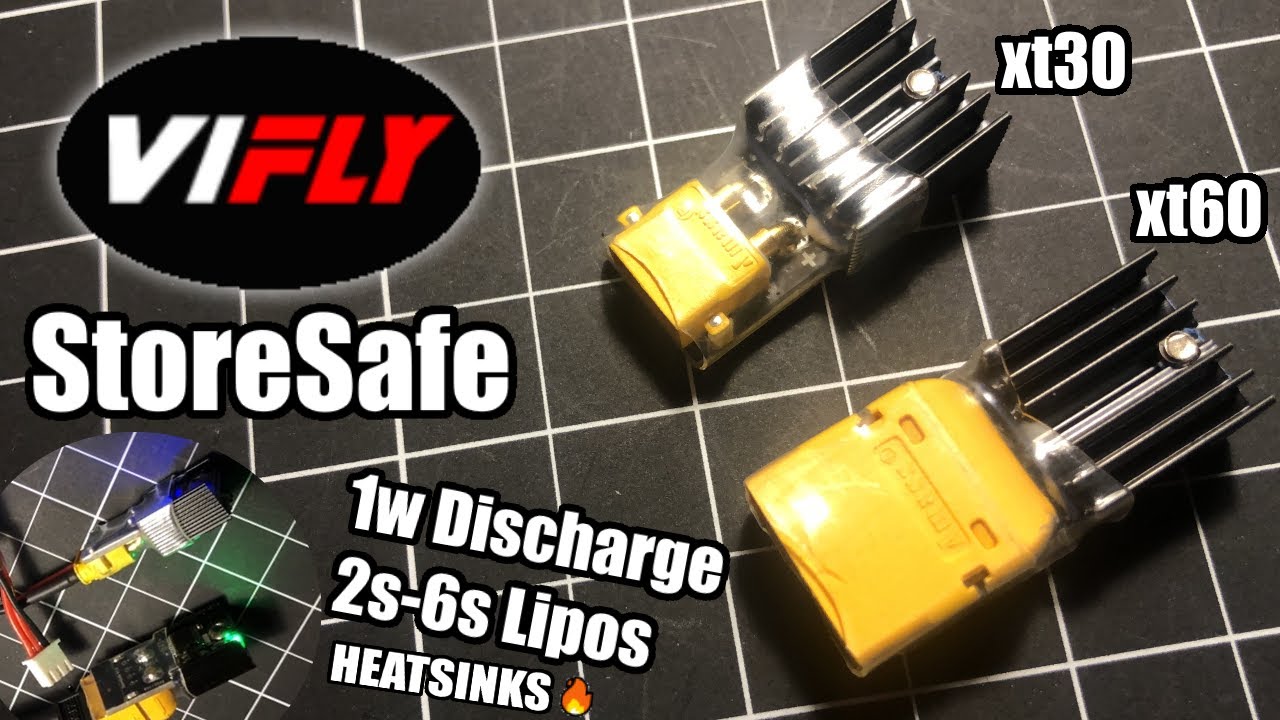 VIFLY StoreSafe Smart Lipo Battery Discharger XT60 XT30 & Heatsink