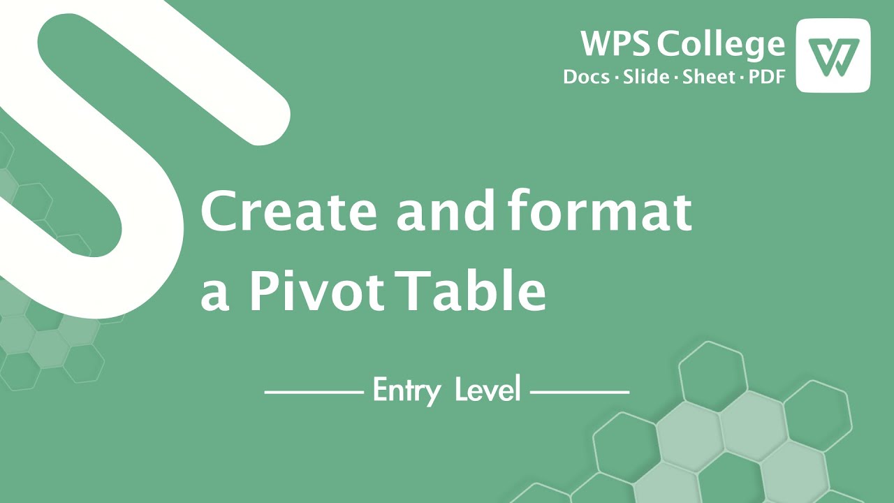 [WPS Office] Excel 1.1: How to Create a Pivot Table using WPS Spreadsheet [Tutorial]