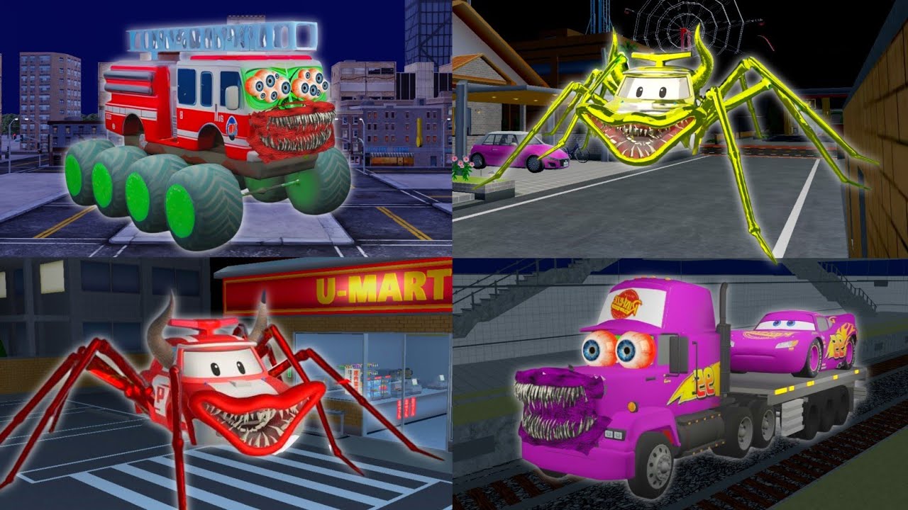 Compilation There's Horror Secret Place Ladder Truck,Poli Spider,Mack Truck😱 SAKURA SCHOOL SIMULATOR