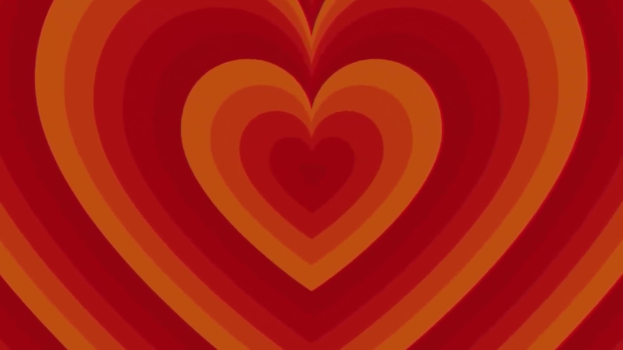 Retro Heart Tunnel Background Screensaver Loop 1 Hour HD 4K