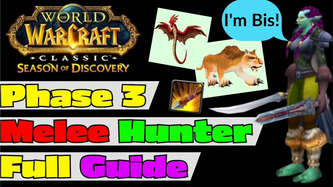 Melee Hunter Phase 3 Full Guide - BiS - Gear - Rotation - Runes - Consume - Talents - Spec - Pet