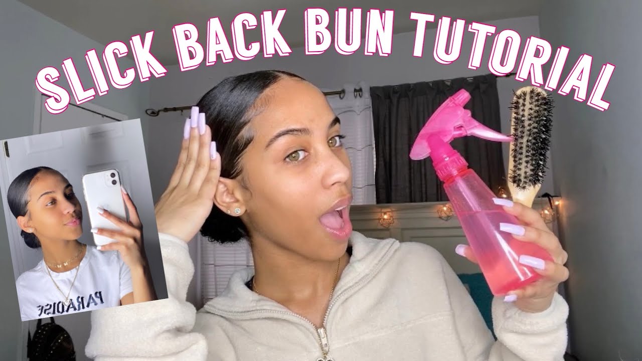 Middle Part Slick Bun Tutorial || Naomy Luna
