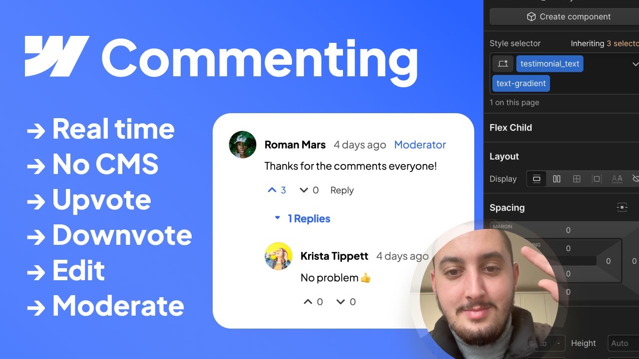 Add Custom Comments To Your Webflow Site | Memberstack Commenting