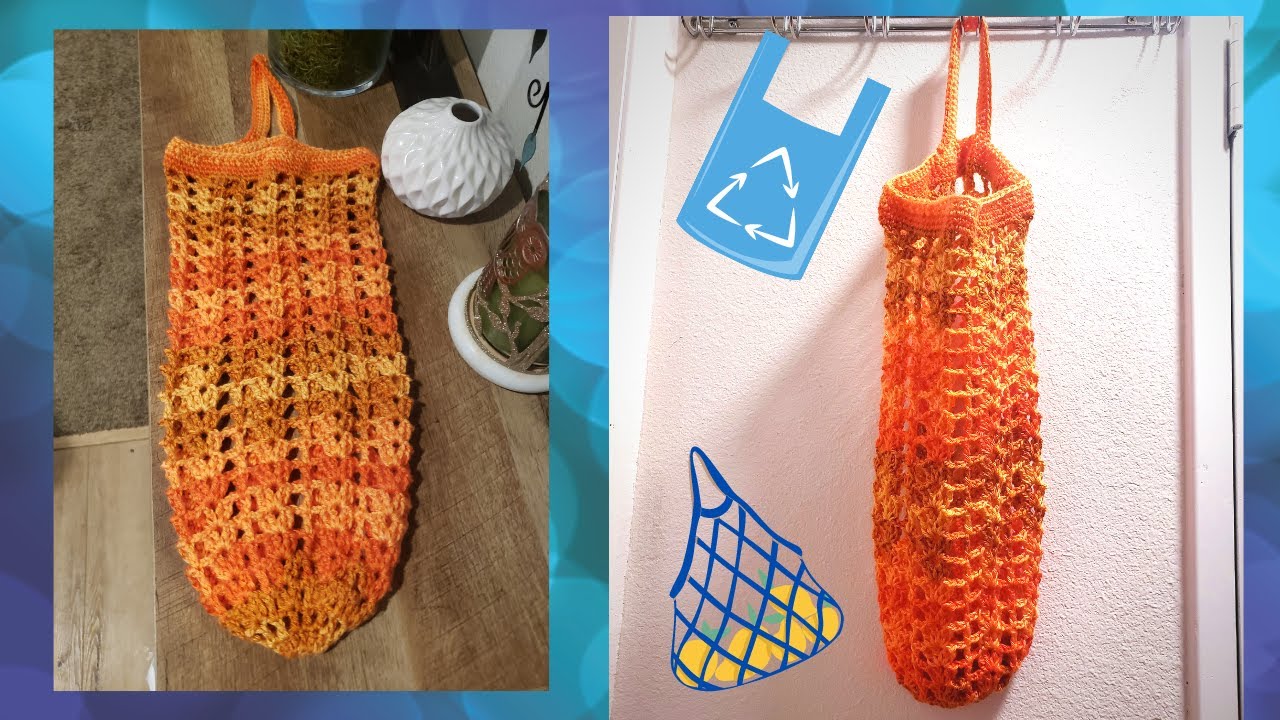 Bolsa tejida en crochet (bag holder )