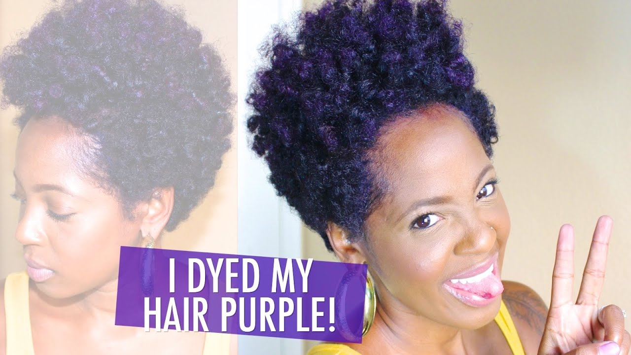 Manic Panic Ultra Violet Hair Dye on Natural Hair