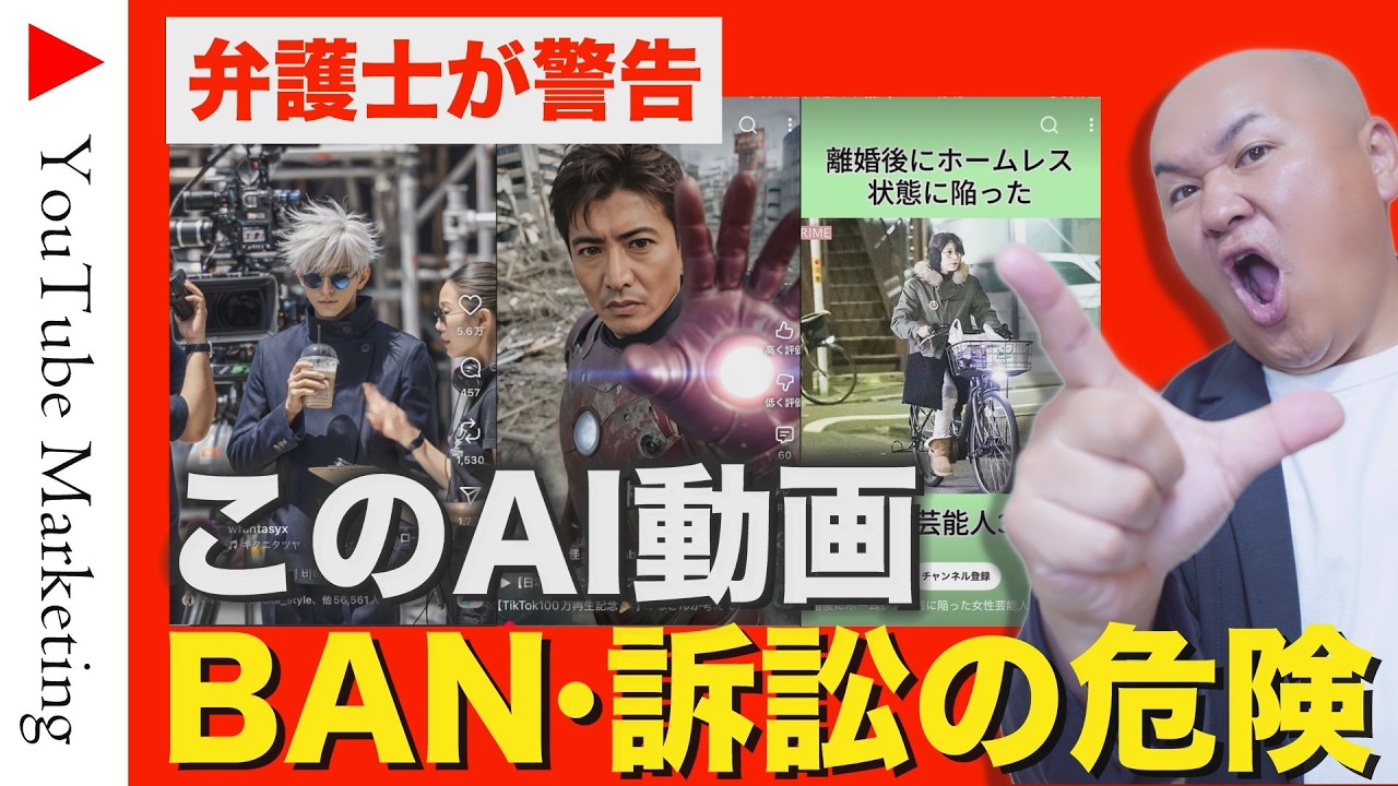 【危険】AIでアニメキャラや芸能人を生成すると逮捕も！？ 弁護士が語る著作権・肖像権・パブリシティ権の違法ライン【チャンネル削除の危険】