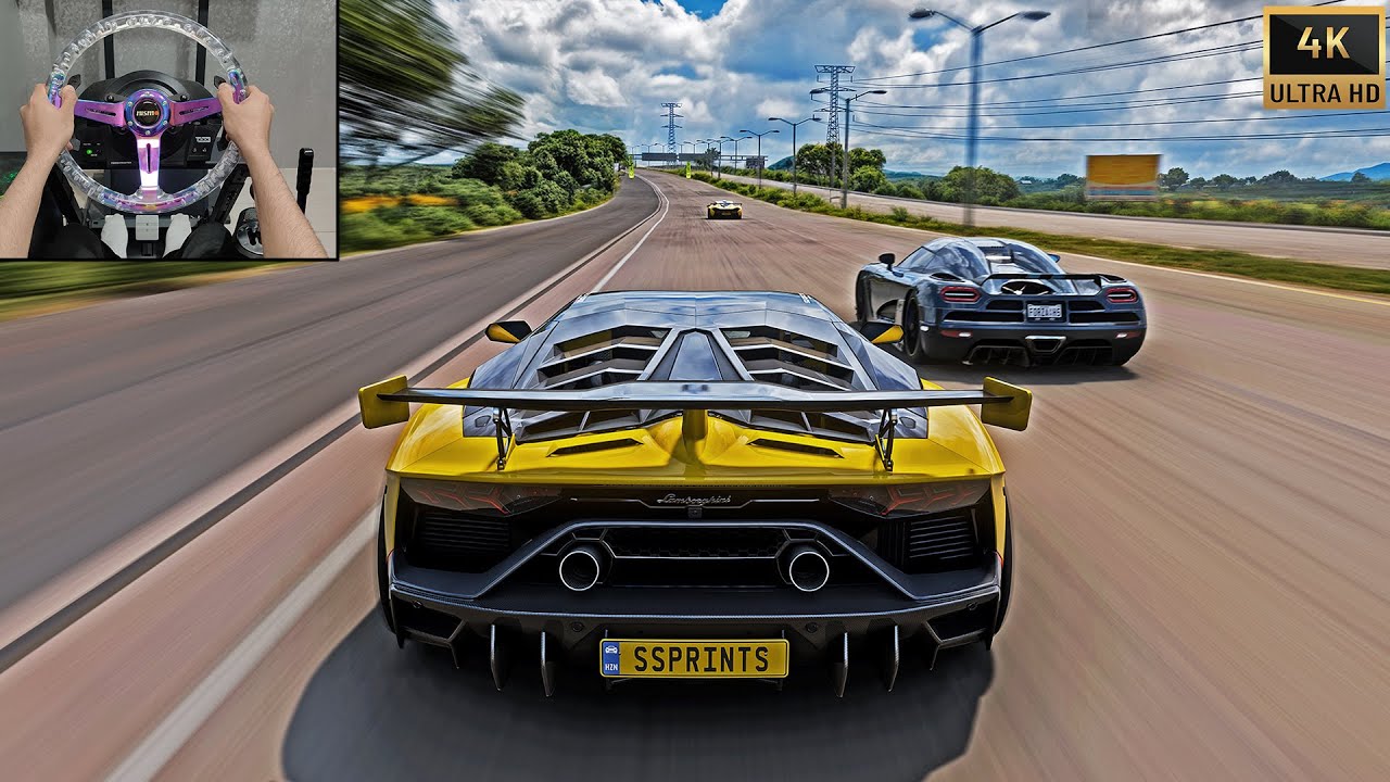 1560HP Aventador SVJ VS Hypercars | Forza Horizon 5 Steering Wheel Gameplay