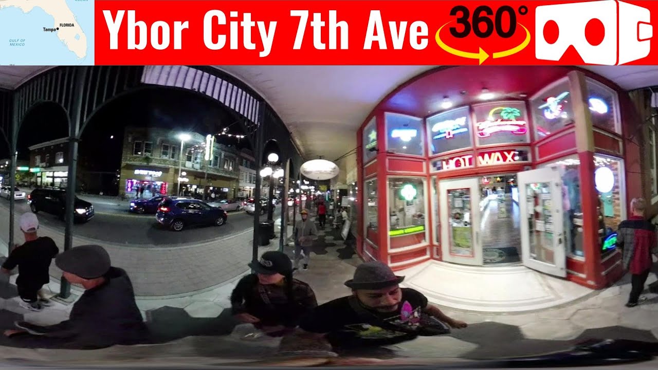 Walking down 7th Ave Ybor City Saturday Night