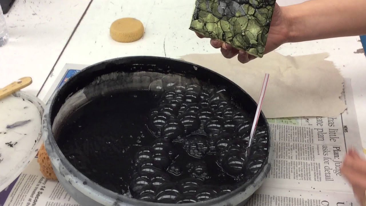Underglaze with Bubbles
