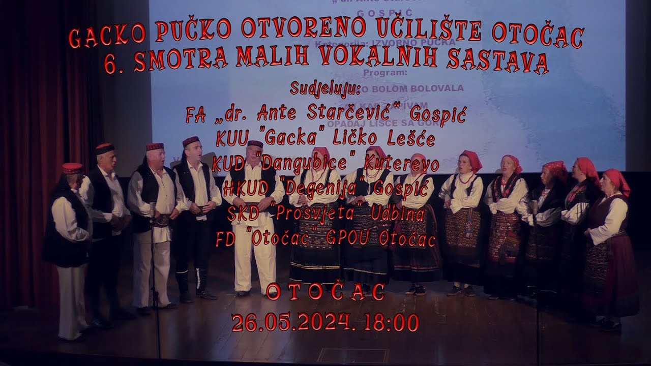 Smotra malih vokalnih sastava Otočac 2024