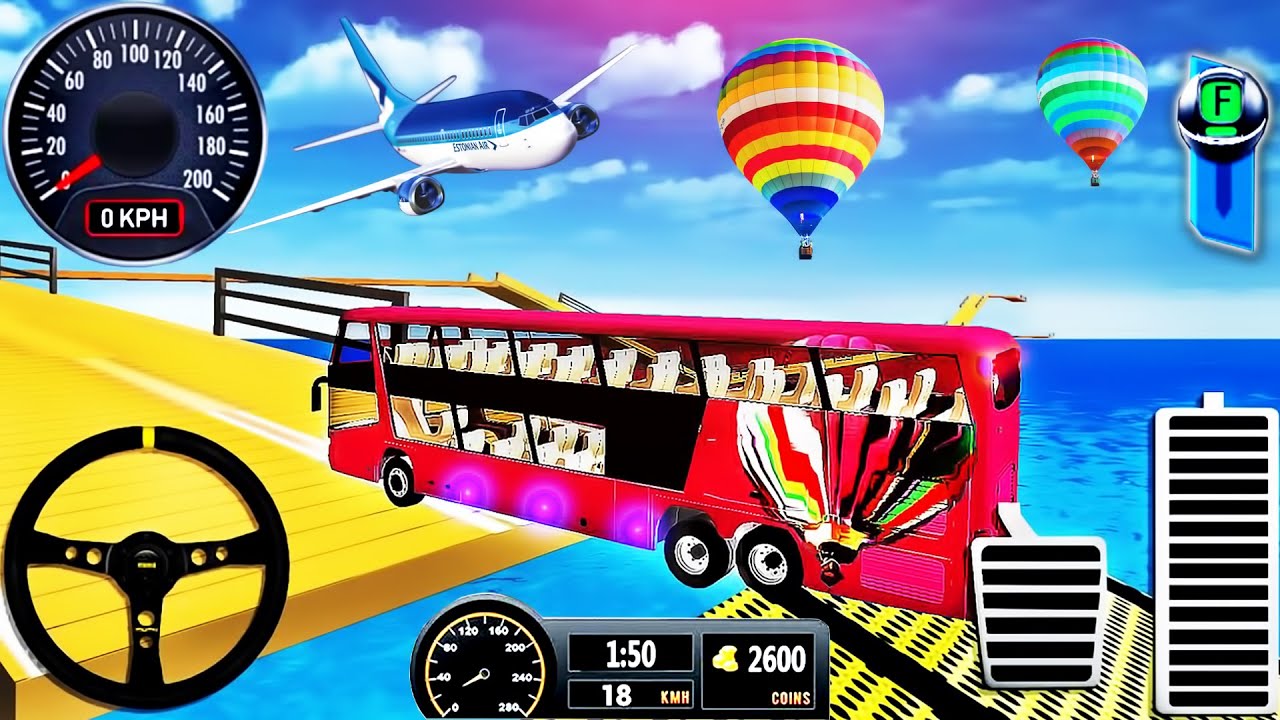 Mega Ramp Bus Stunt Driving 2021 - Impossible Bus Racing Simulator - Android GamePlay #4