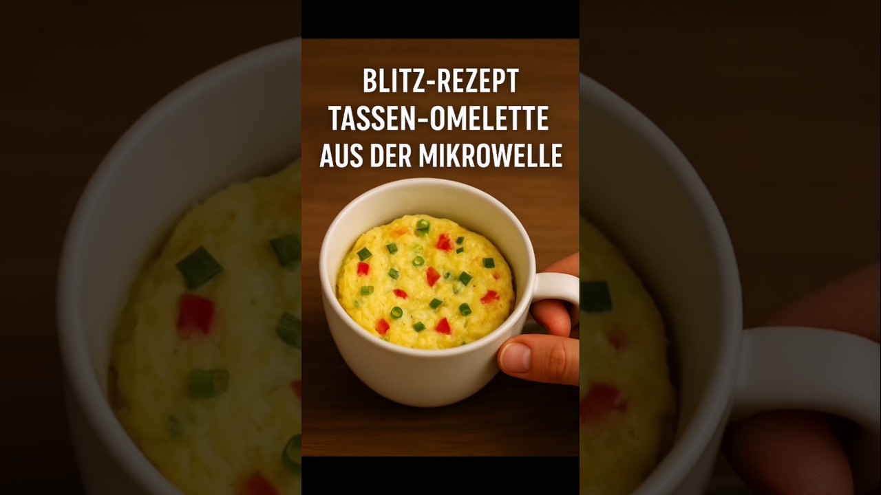 Tassen-Omelett in 2 Minuten &ndash; Blitz-Rezept aus der Mikrowelle 🍳