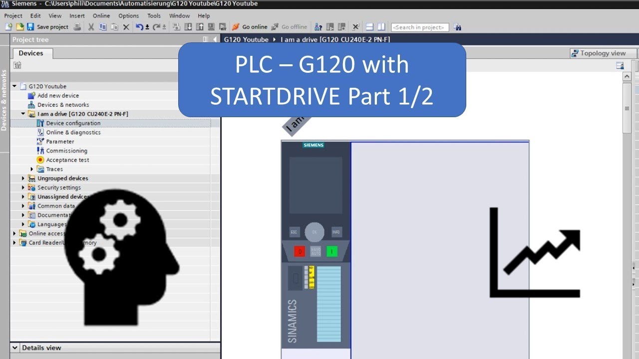 Портал TIA: SINAMICS G120 с STARTDRIVE (бесплатная загрузка) Часть 1/2