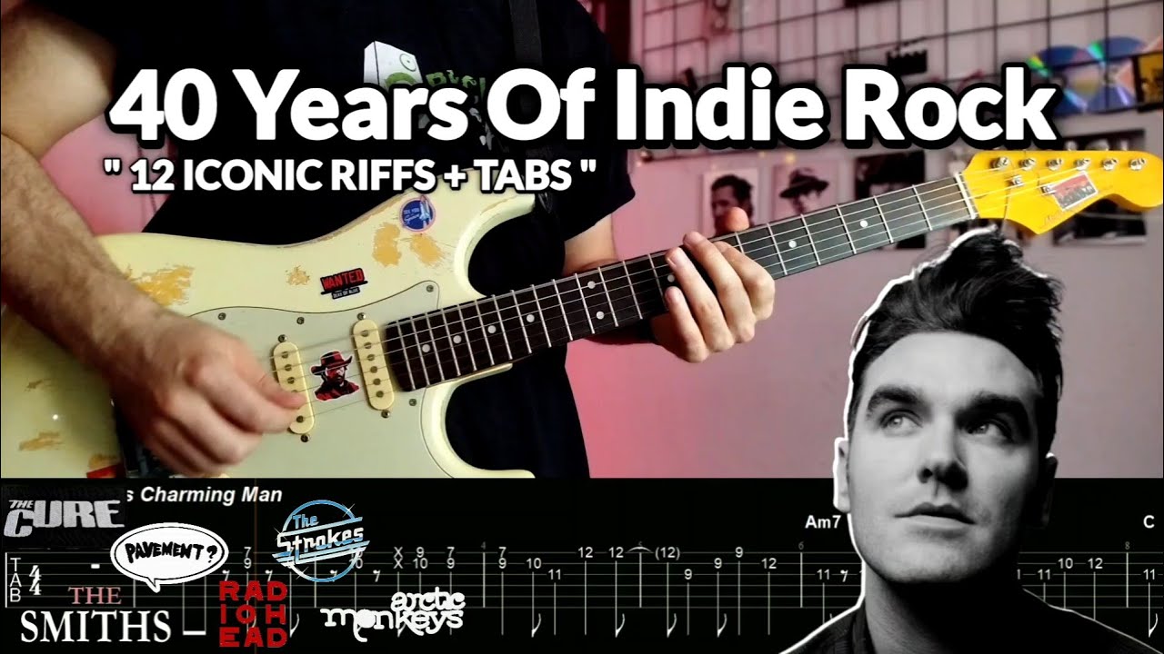 Indie Rock Evolution (80s–2020s) – 12 Riffs with TABs