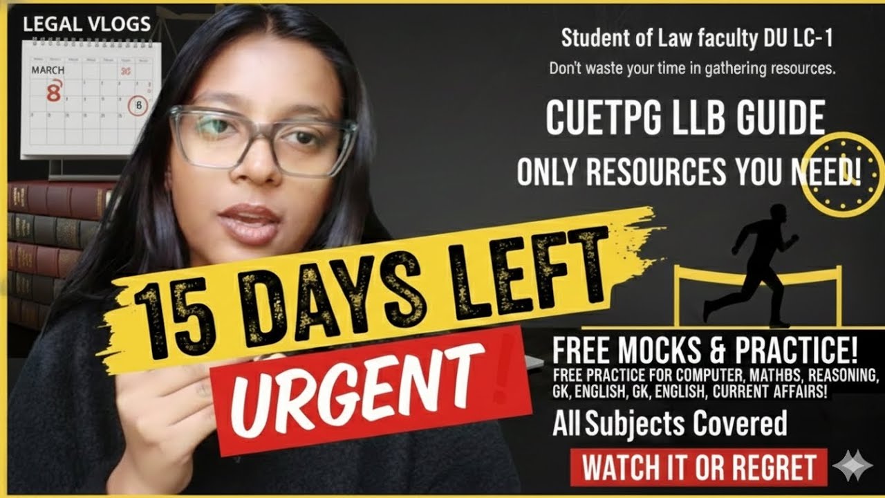 How I Got Into DU LC-1: 15-Day Strategy & Free Resources for CUET PG LLB Must watch #Cuetpgllb2026