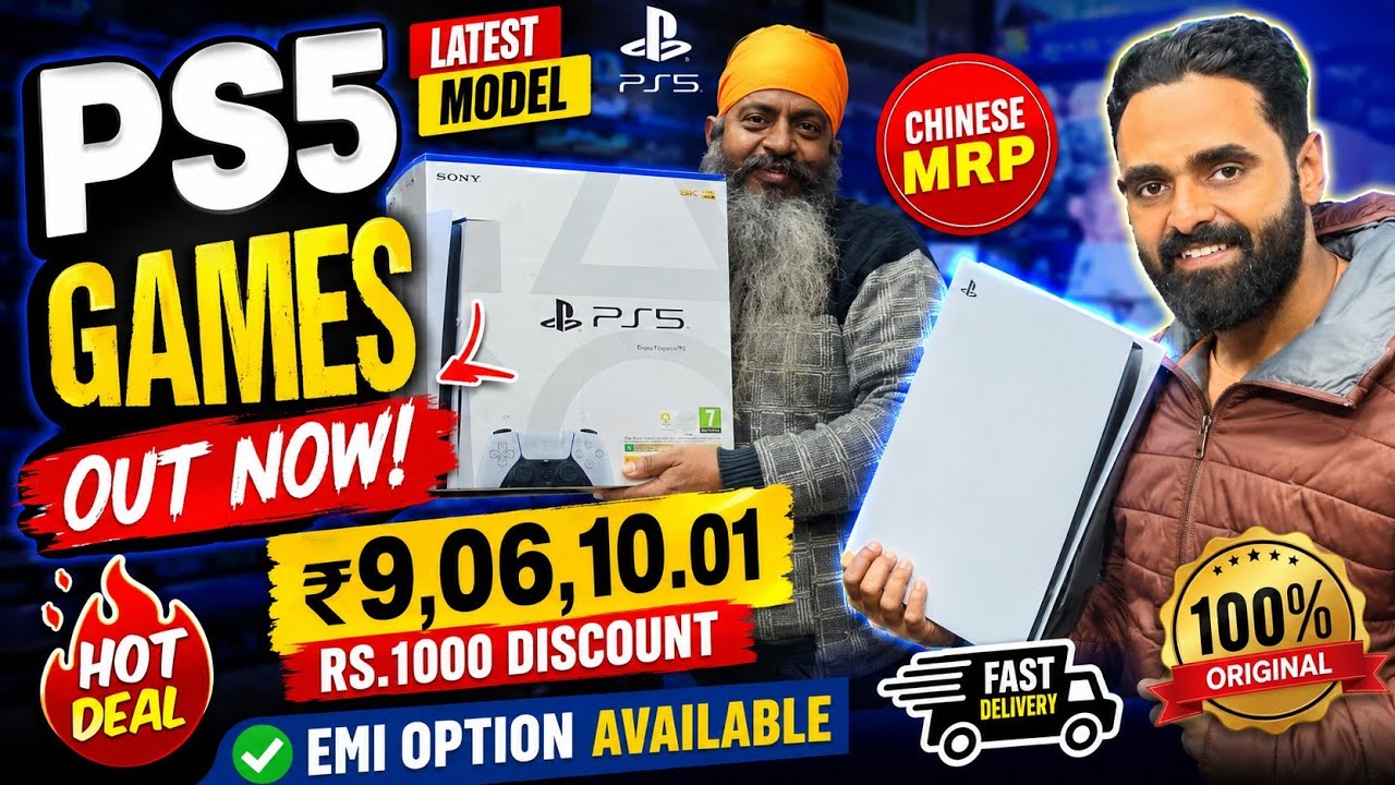 PS5 On  MRP | PS5 Rs 1000/Discount+EMI Option PS5 All Variant Available PS5 9.0,9.06,10.01