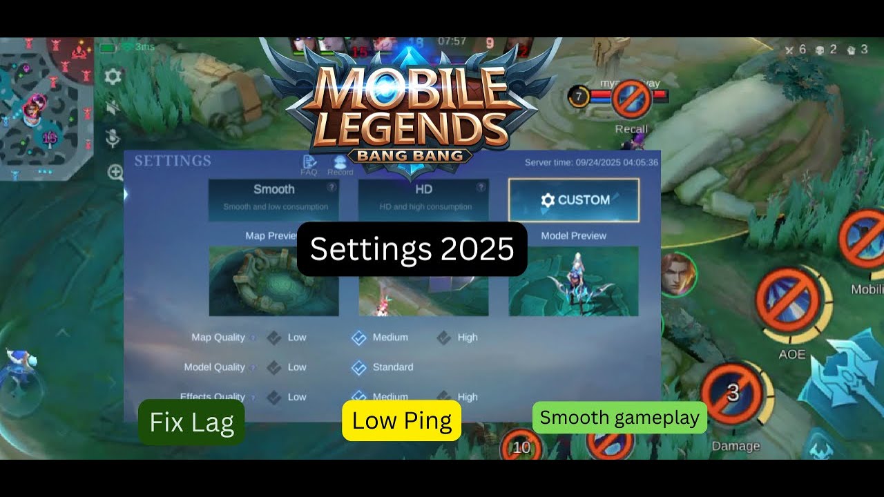 Mobile Legends 2025 latest update best settings for 3gb-4gb phones for smooth gameplay without lag