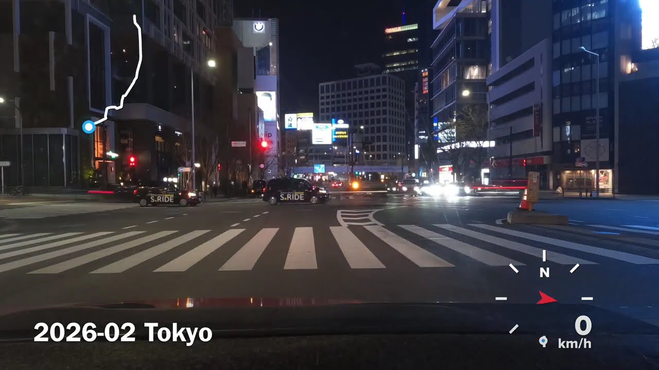 ⚡️🚗🌙東京ドライブ 渋谷- -上野-北千住 2026年02月 夜 #driving #japan #tokyo #4K