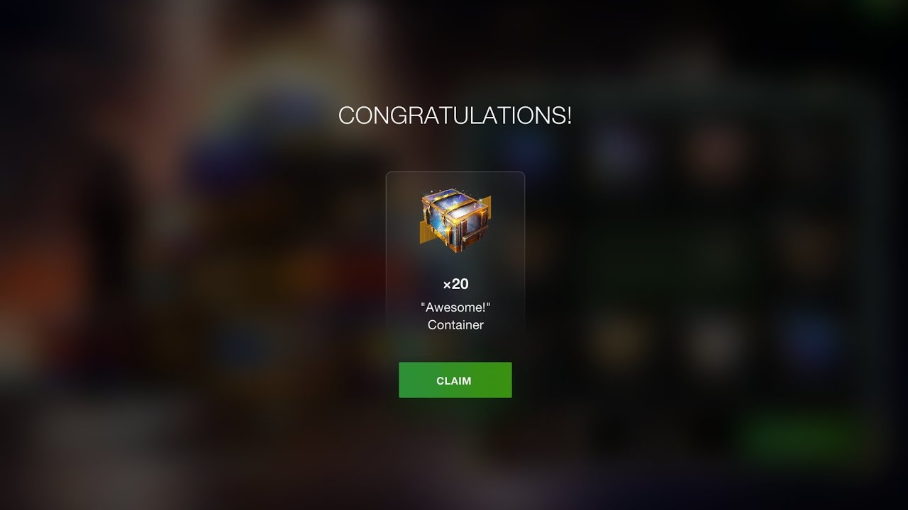 New 20 Awesome container lucky draw wotb
