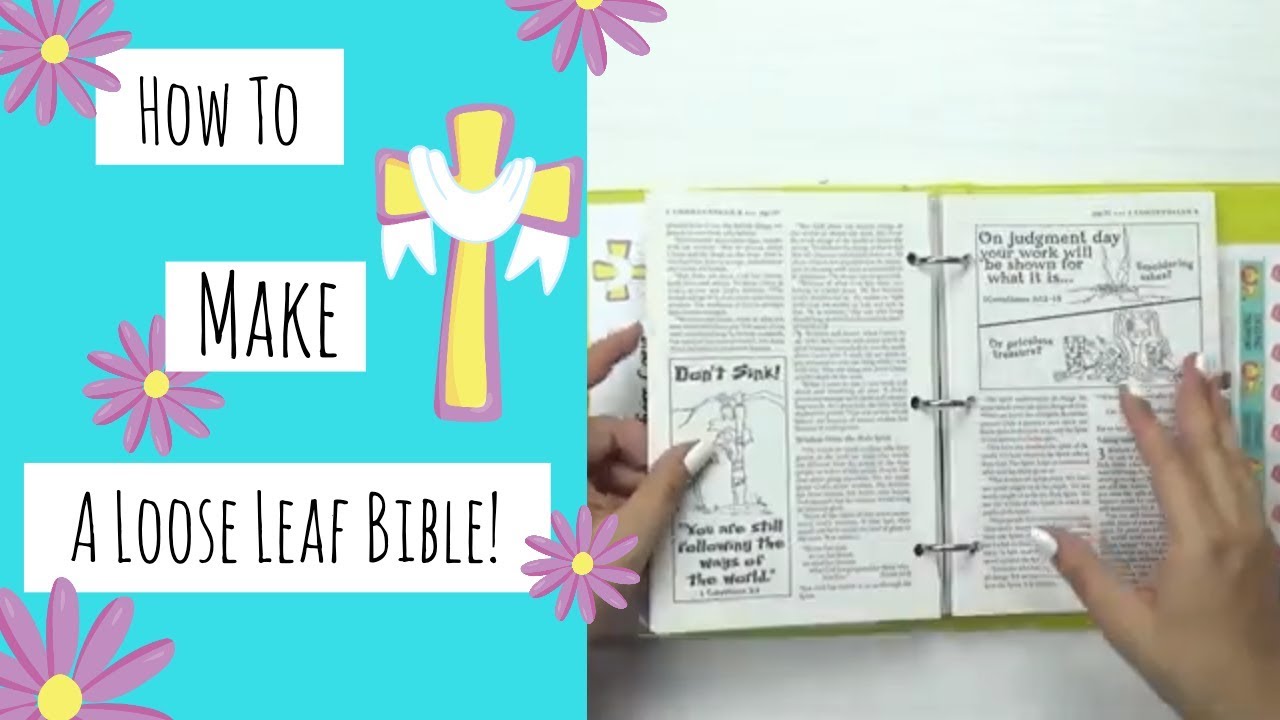How to Make a Loose Leaf Bible!