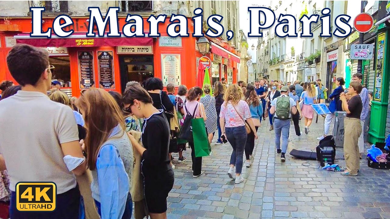 Paris Walking Tour 4K | Le Marais, Paris France | September 2021