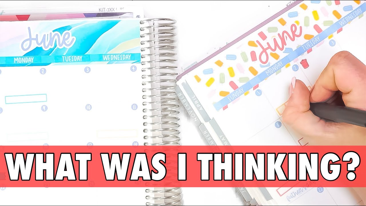 Planning Two Months at Once?! | Erin Condren June Monthly Plan With Me + Barely Holding On