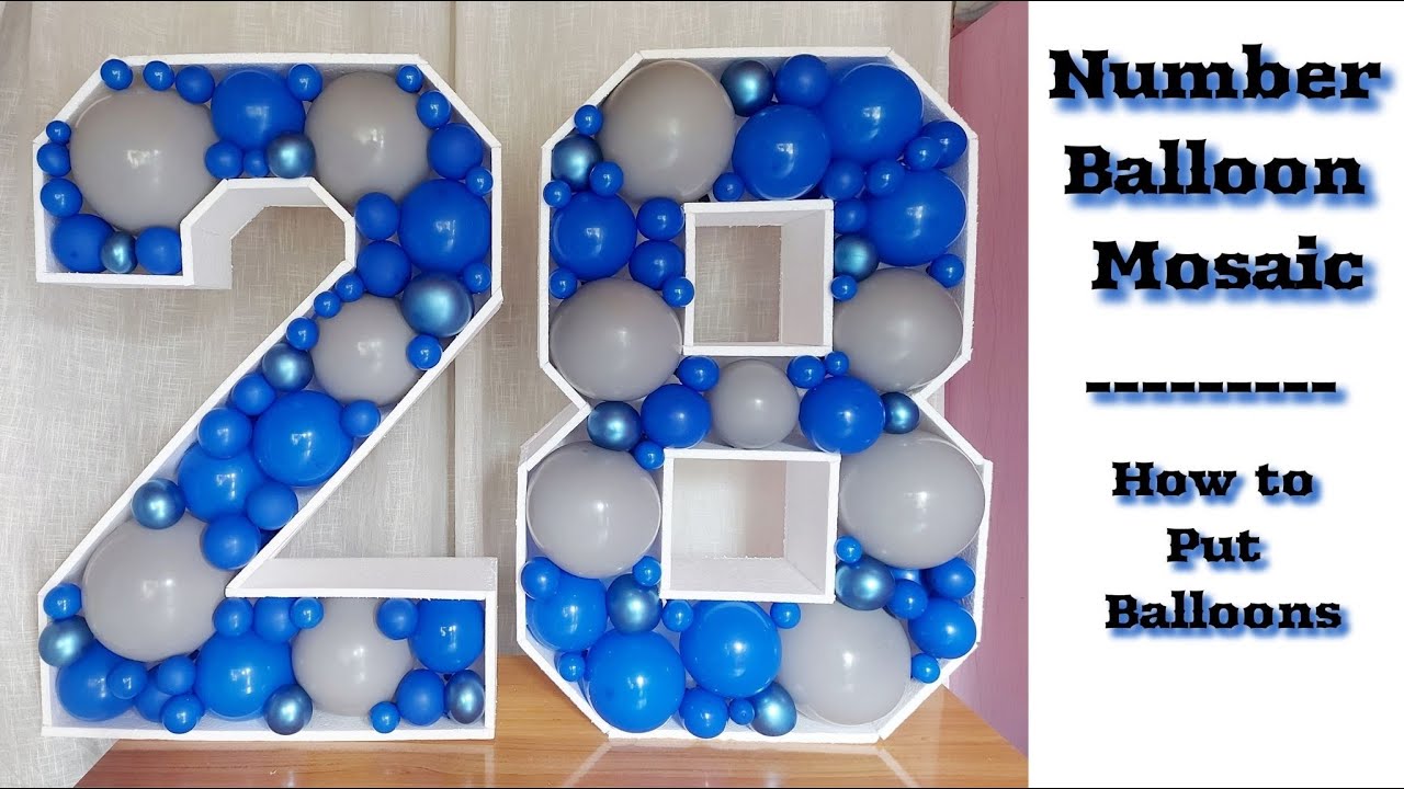 Number Balloon Mosaic | How to Place Balloons Inside @battyballoons