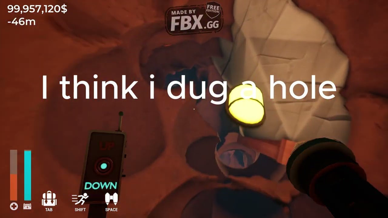 i MIGHT have dug a hole (game is dig a hole simulator)