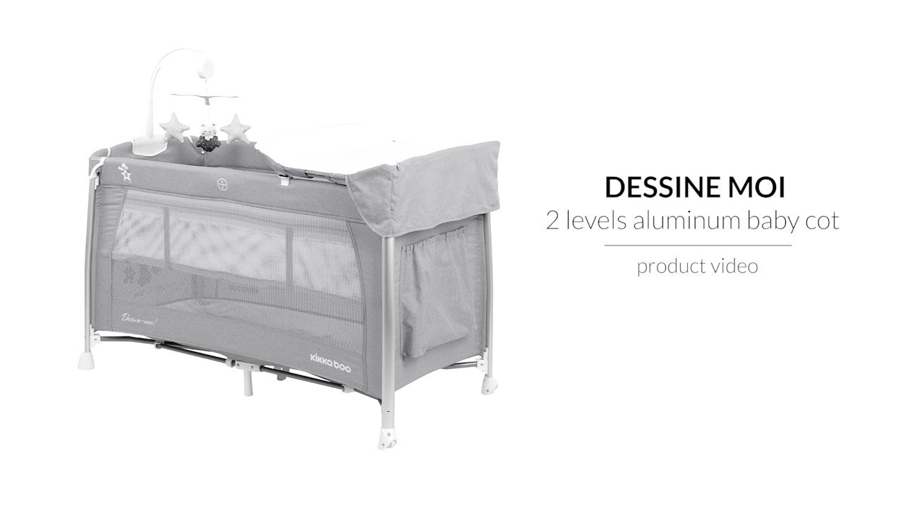 KikkaBoo | 2 levels aluminum baby cot Dessine Moi