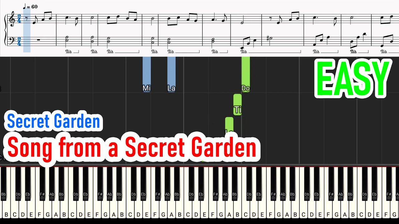 Song From A Secret Garden - Secret Garden | Piano Easy | Sheet Free