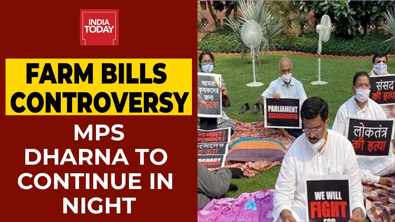 Farm Bills Controversy: 8 Suspended MPs To Continue Dharna Throughout The Night | Breaking News