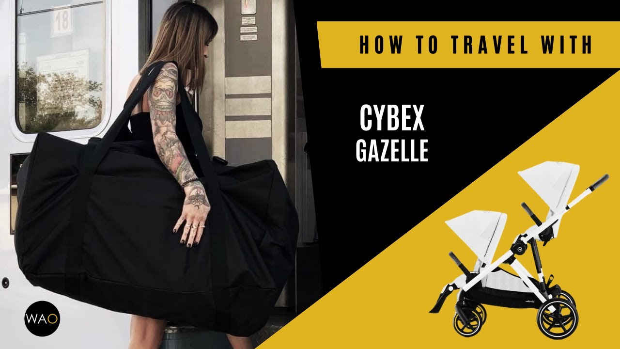Collapsing/packing the Cybex Gazelle Stroller Two Seats into the WAO XXL travel/transport bag
