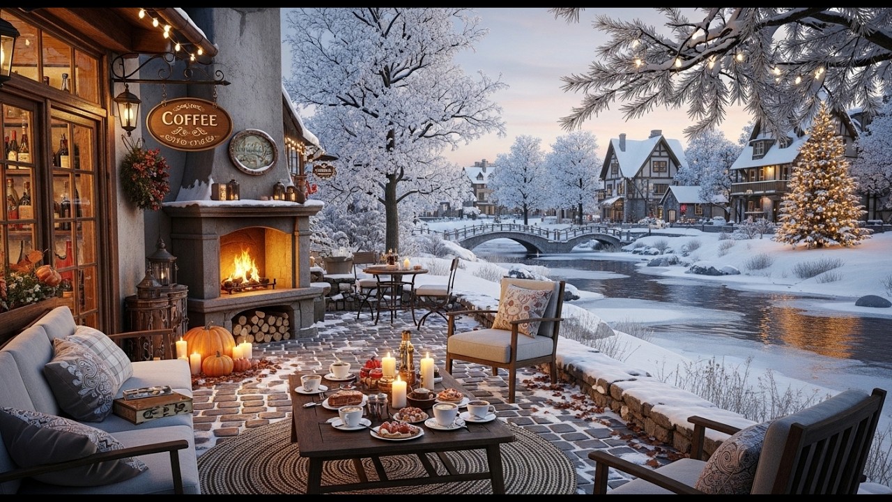 Warm Winter Jazz ❄ Cozy Coffee Shop Ambience for Studying, Working and Inner Calm