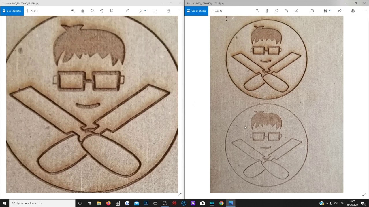 Double raster engrave speeds using k40 whisperer