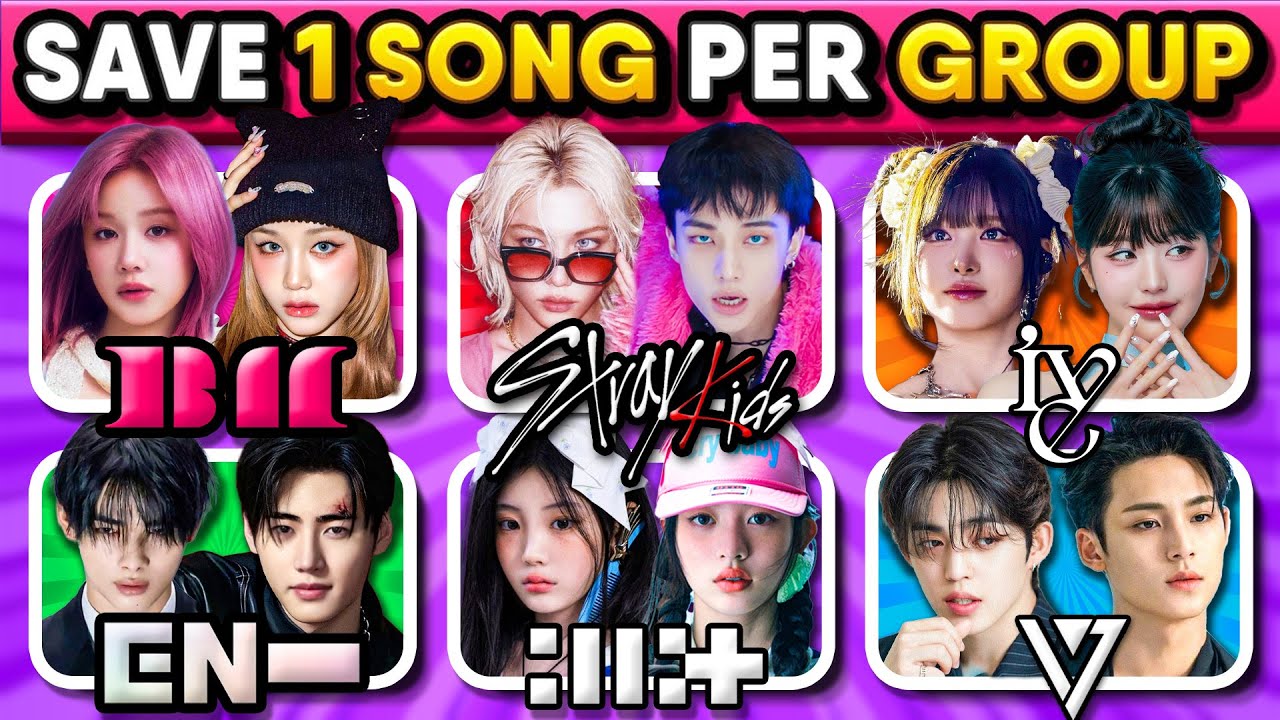 SAVE ONE SONG PER KPOP GROUP 🎶 6 Songs Each Round | KPOP QUIZ 2025