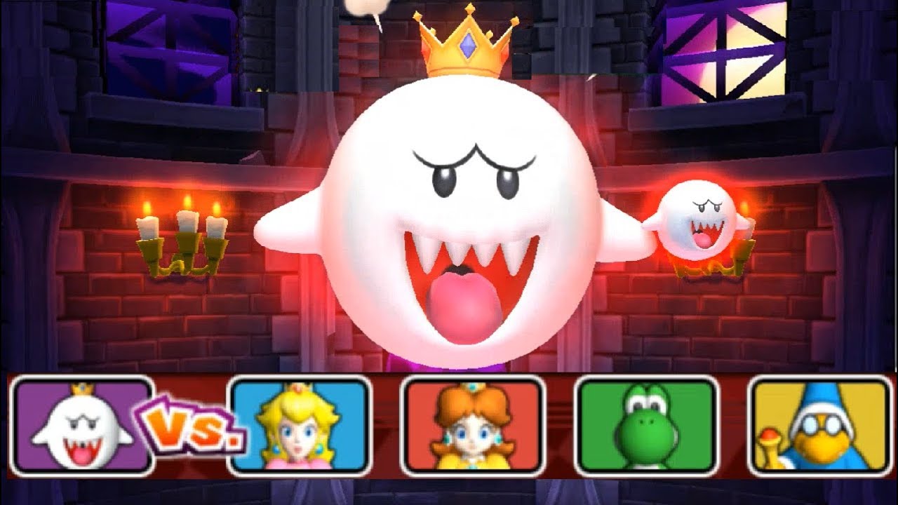 Mario Party 9 Boss Rush - Peach vs Daisy vs Yoshi vs Kamek| Cartoons Mee