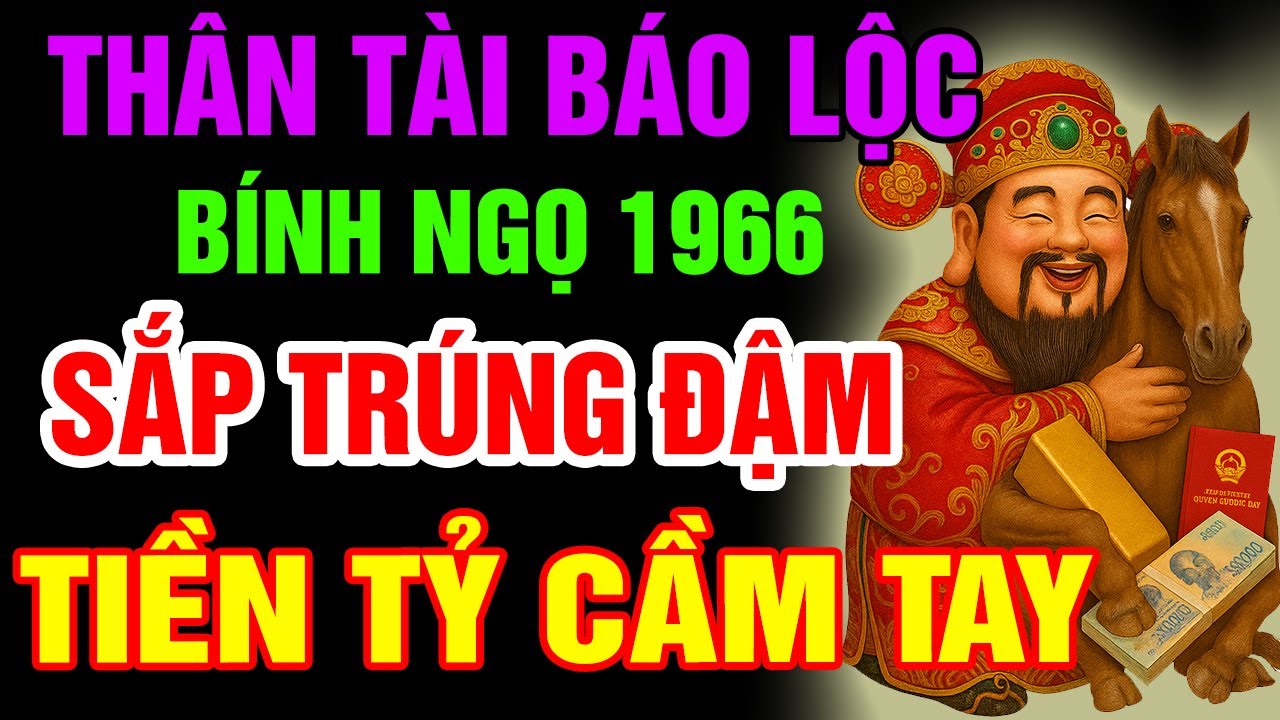 Thần Tài Báo Trước, 10 Dấu Hiệu Bính Ngọ 1966 SẮP Trúng Lớn, TÀI LỘC ÙN ÙN ĐẾN, GIÀU SANG Chạm Đỉnh