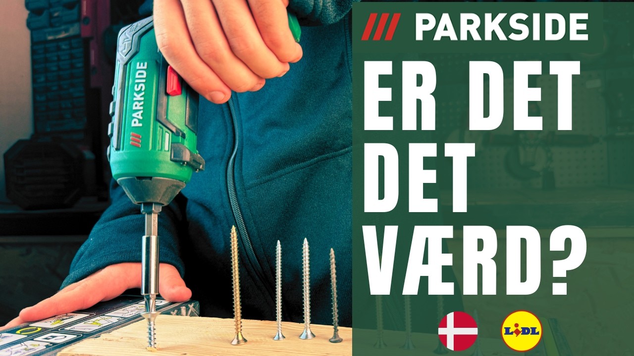 4 V BATTERIDREVEN SKRUETRÆKKER MED TILBEHØR Parkside PAS 4 D7 DANSK DANISH DANMARK LIDL