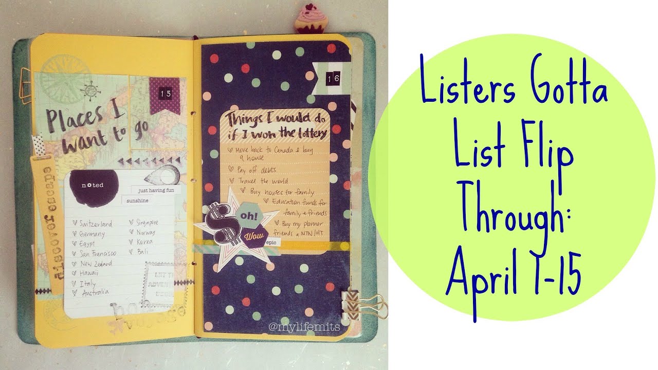 Listers Gotta List Page Flip Through April 1 - 15 | #listersgottalist