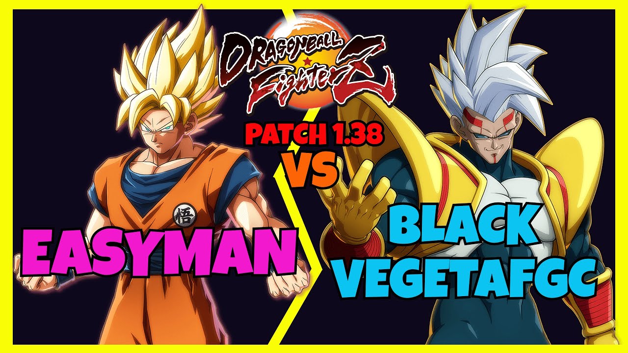 DBFZ - EASYMAN vs BLACKVEGETAFGC gameplays (SSJ Vegeta, SSJ Goku, A.Gohan vs Baby 2, Kefla, Krillin)