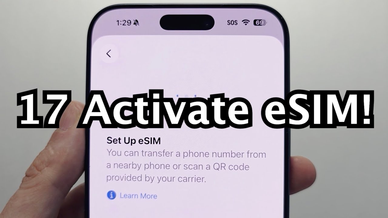 iPhone 17: как активировать eSIM (без физического слота для SIM-карты)