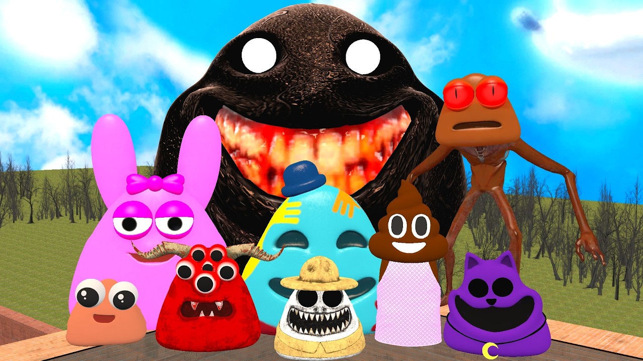 🌀SPARTAN KICKING ALL NEW  3D POU BOUS REVENGE in BIG MAZE in Garrys Mod