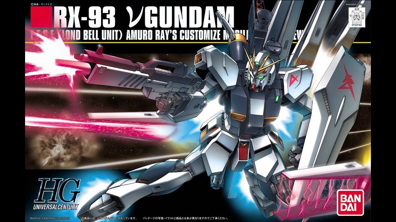 Bandai Gunpla HGUC 1/144 Nu Gundam Review