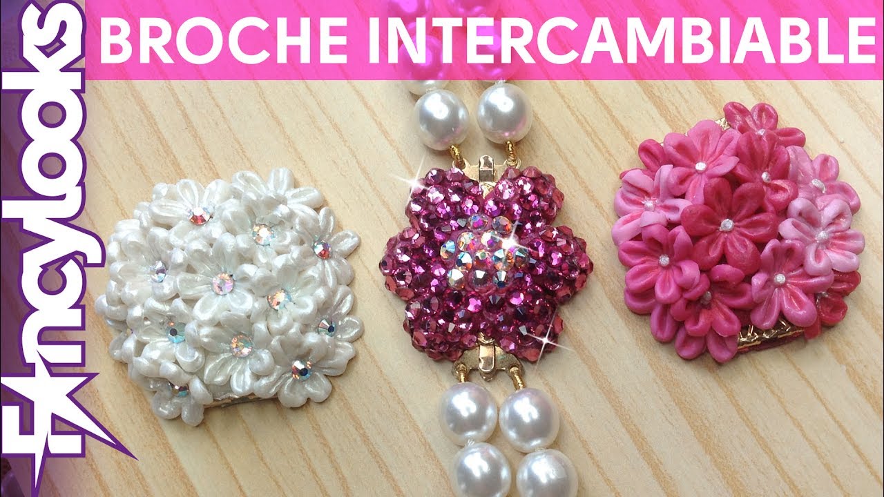 DIY Broche de Swarovski intercambiable para collar de perlas