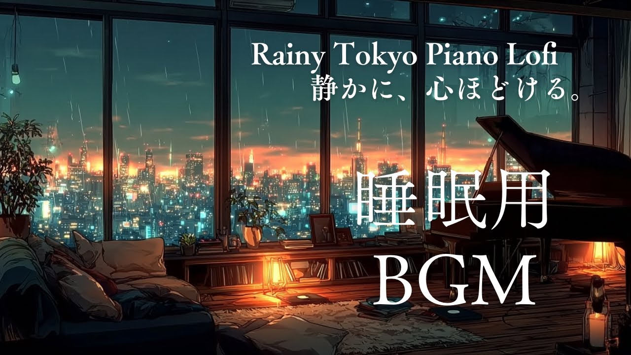 Rainy Night Piano 🌧 Calm Lofi Piano for Sleep & Relax (3 Hours)