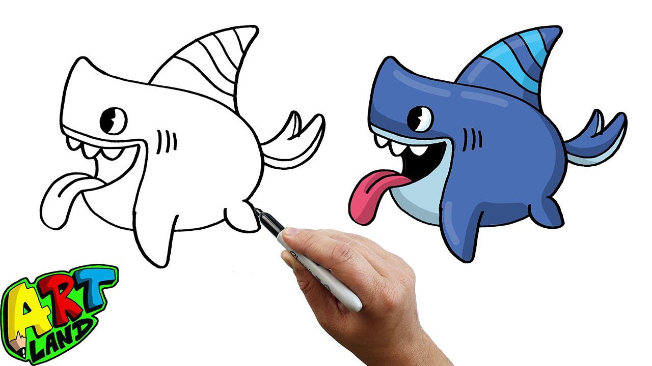 How to Draw SharkDog