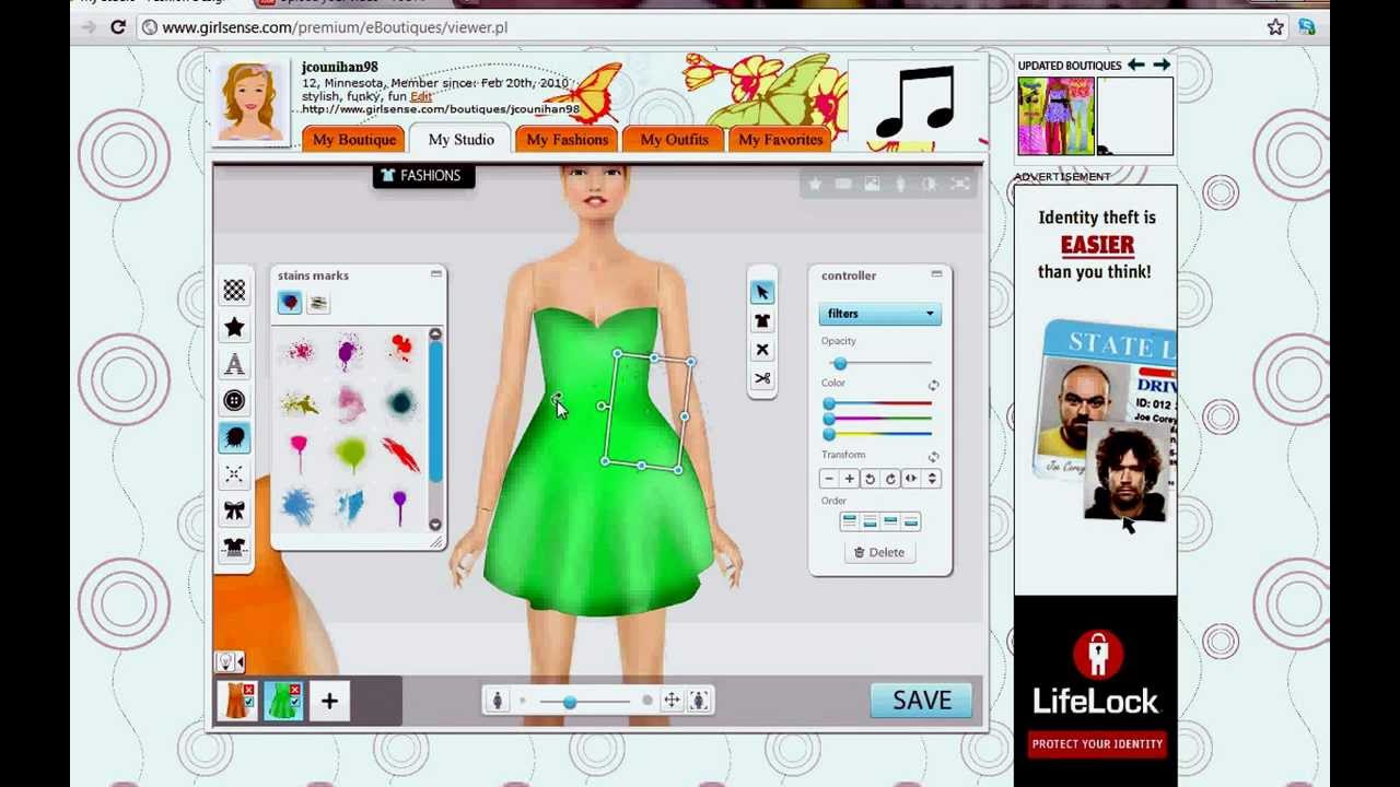GirlSense dress, worth 200